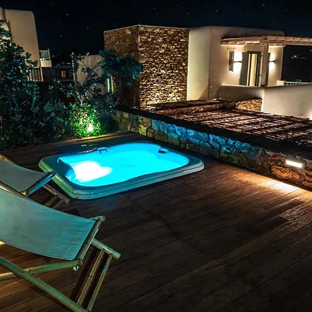 Villa Splendid Mykonos Agape 5 Bedrooms Private Pool With Stunning Sea Views Outdoor Lounge Dining Area Hot Tub